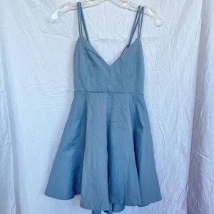 Blue Skater  Mini Dress